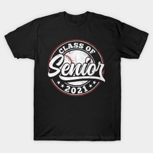 Class Of 2021 Senior Baseball Player Graduation Gift T-Shirt